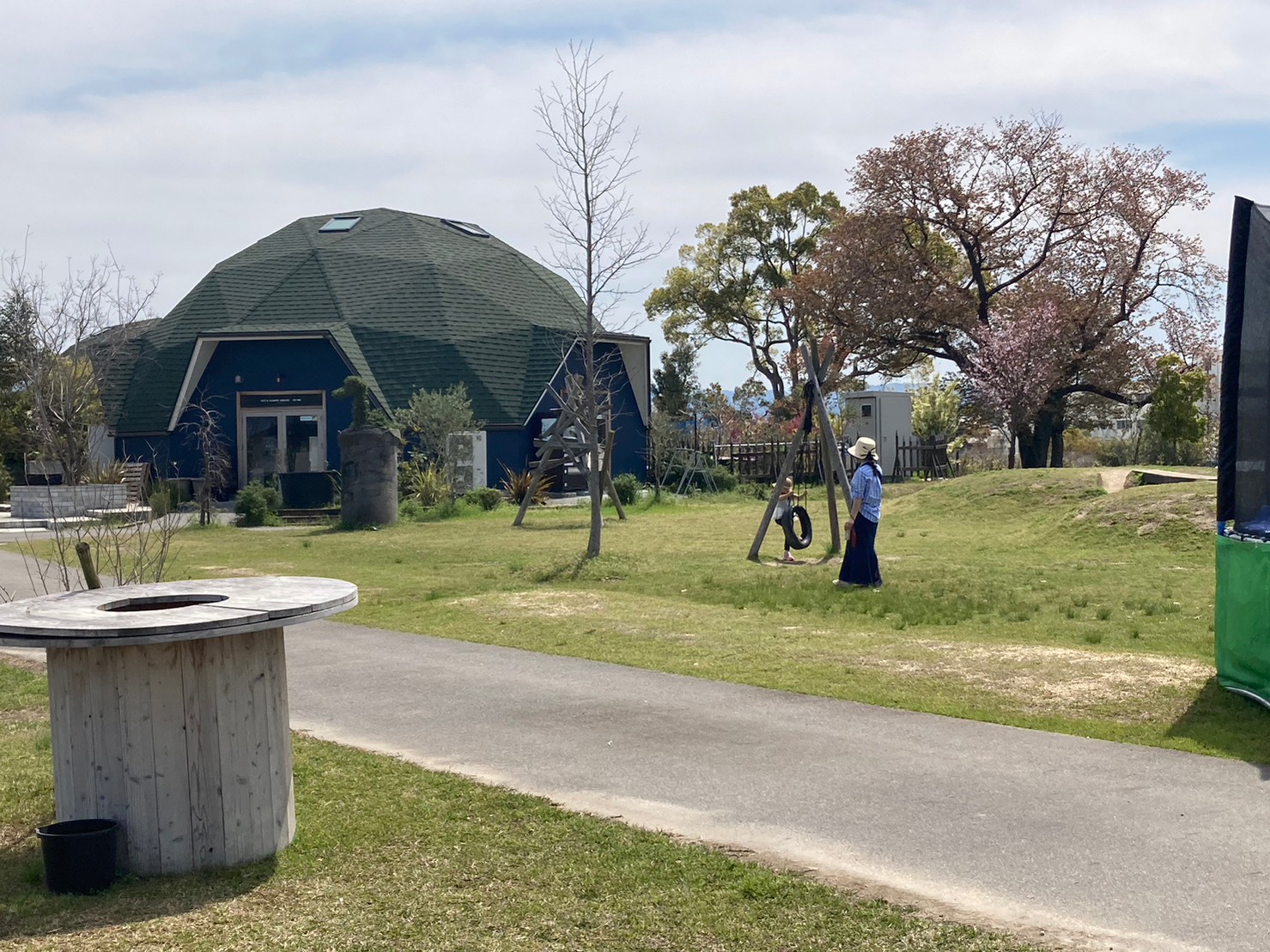 草津川公園の広い空